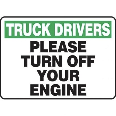 Accuform TRUCK DRIVERS Safety Sign PLEASE TURN MTKC902XT